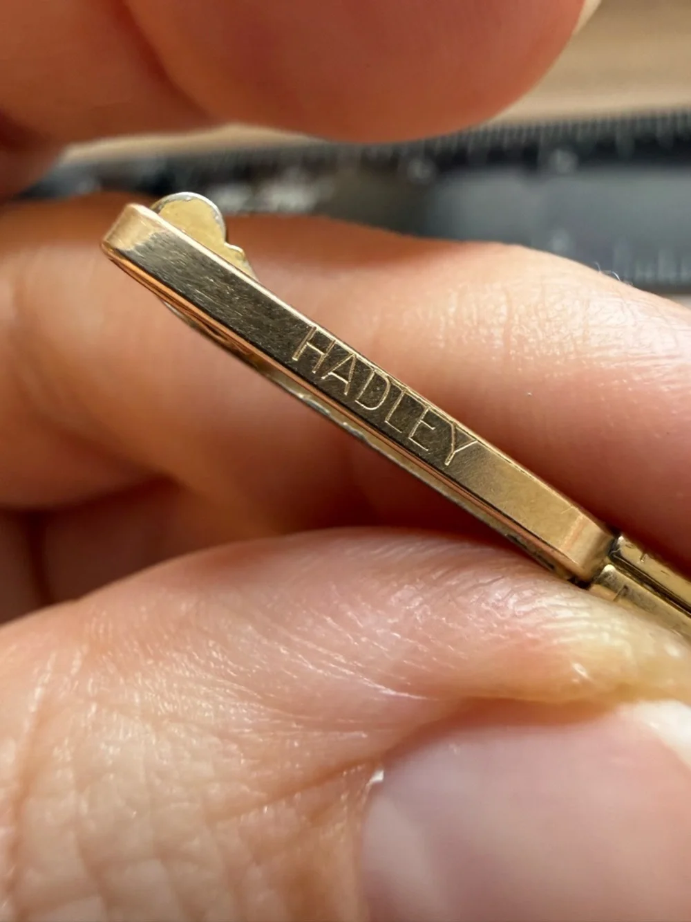 Vintage Hadley 12K Gold Filled Collar Bar Pin Mens Formal Accessory‎ 2 Inch